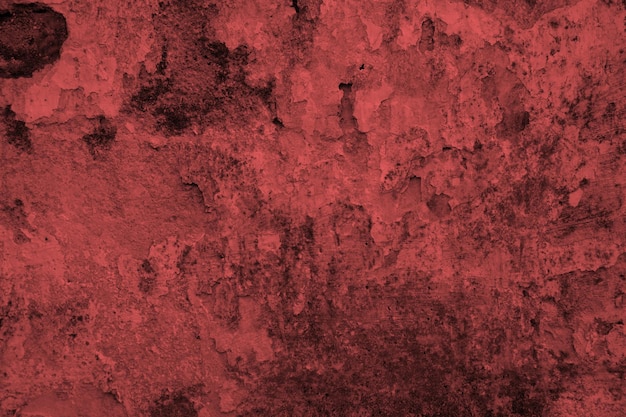 赤いグランジ コンクリート壁の抽象的な背景