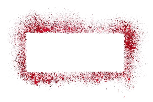 Red grunge stencil frame - raster illustration