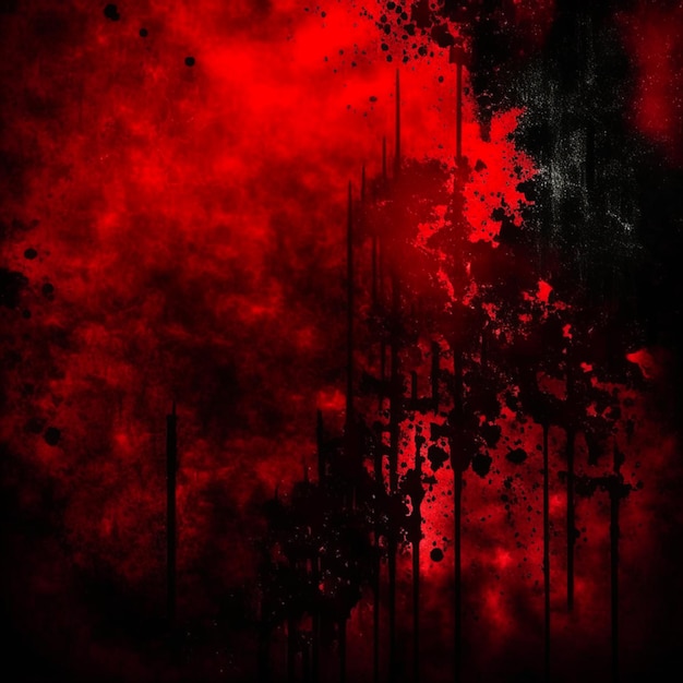 Premium AI Image | Red Grunge texture background with bloody scratches