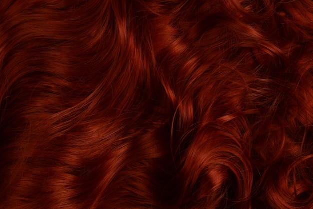 Red hair background Curly red hair