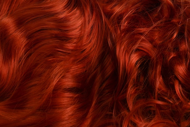 Red hair background Curly red hair