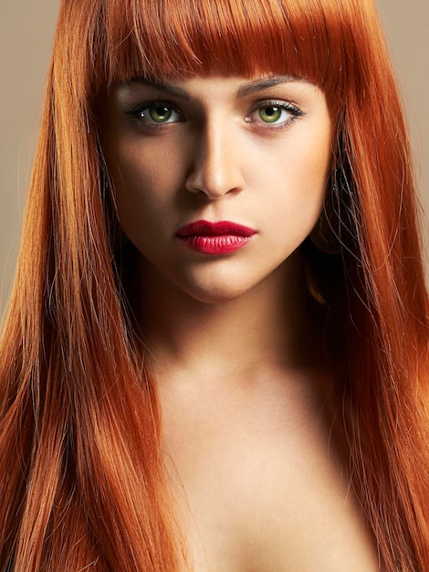 Red Hair Beautiful Young Woman