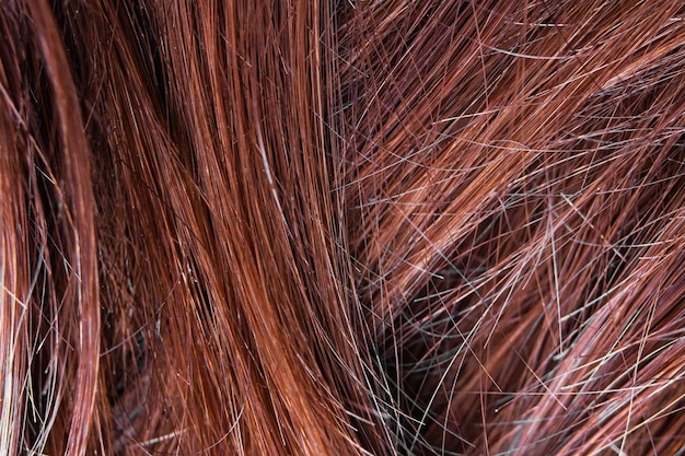 Red hair close up background or texture