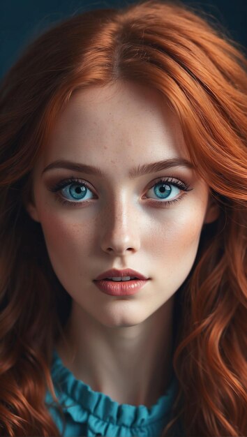 Photo red hair ginger woman