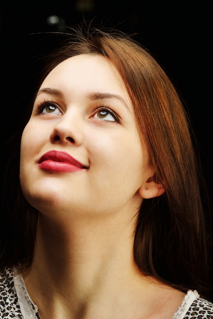 Red hair girl portrait