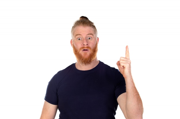 Red haired man with long beard