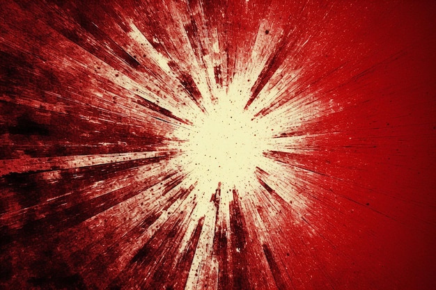 Red Halftone Grunge Burst