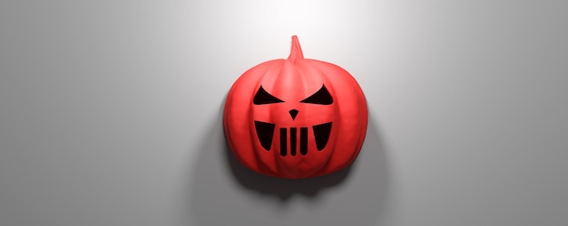 Red Halloween pumpkin Jacko'lantern