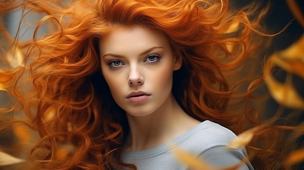 Red head model hd 8k wall paper stock photographic image