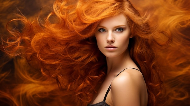 red head model HD 8k wall paper Stock Photographic image