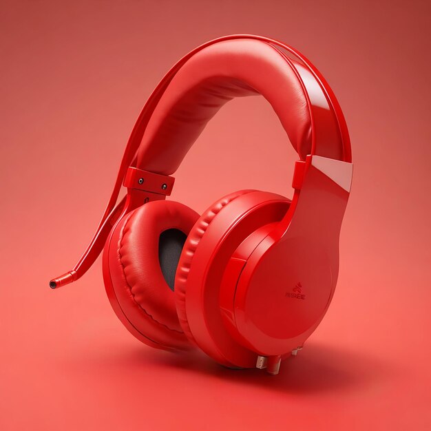 Photo red headphone