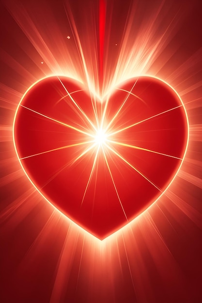 Foto uno sfondo astratto di cuore rosso