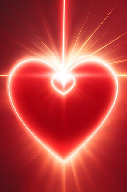 Photo a red heart abstract background