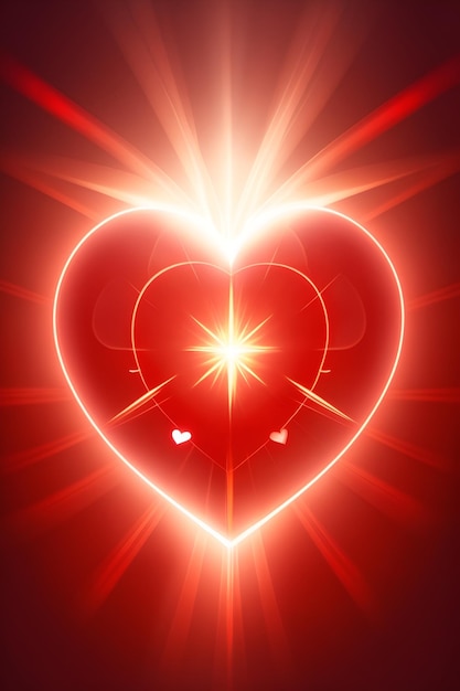 A red heart abstract background