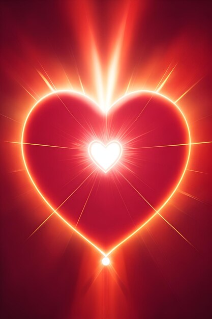 Photo a red heart abstract background