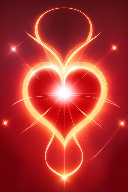 Photo a red heart abstract background