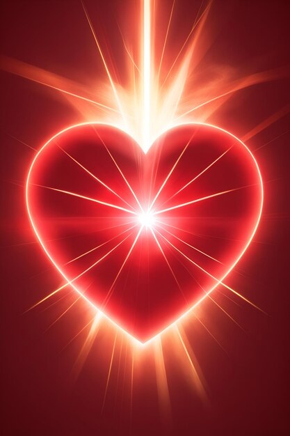A red heart abstract background