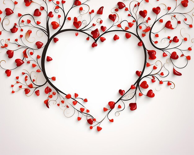 red heart Anniversary valentine card vector illustration