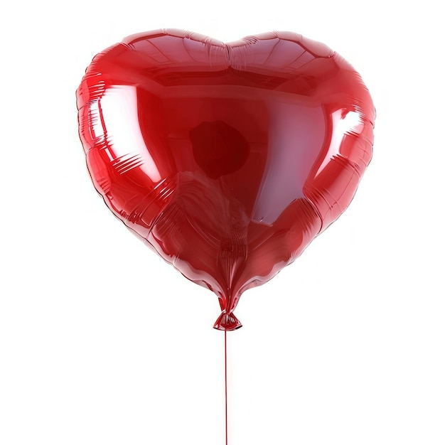 red heart balloon for party isolated