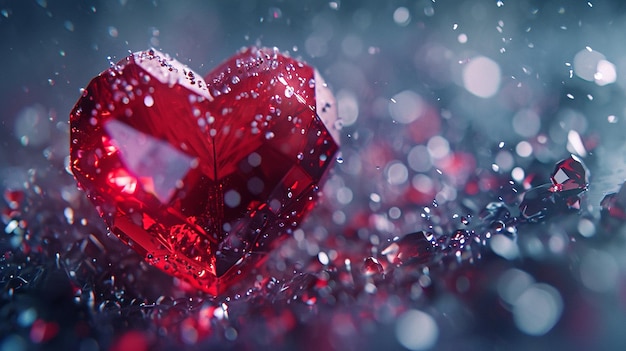 빨간 심장 커플 상징 발렌타인 데이 반이는 럭셔리 배경