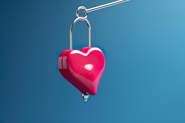 Знак или символ волны красного сердца и сердцебиения на розовом фоне 3d иллюстрация