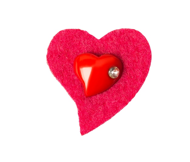 A red heart isolated on white background