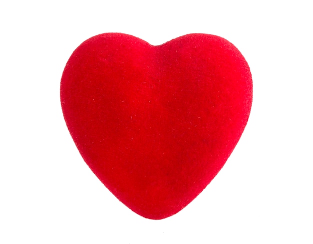 Red heart isolated on white