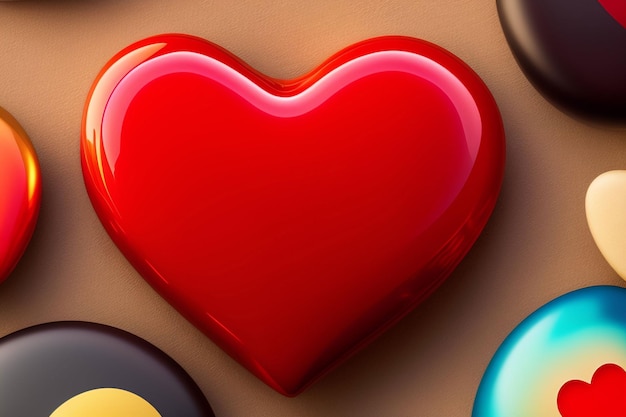 red heart love background