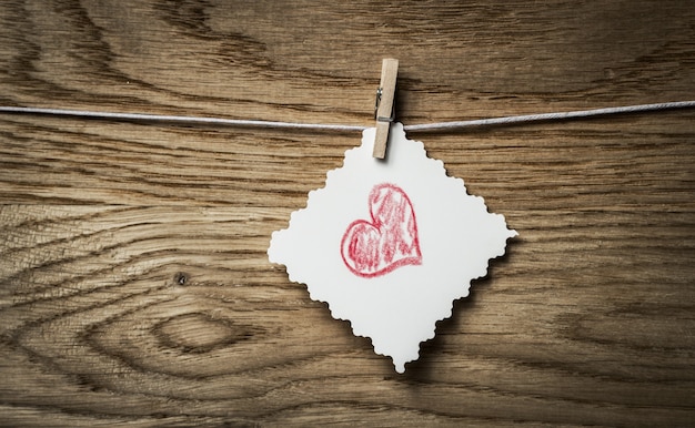 Red heart message card and red heart ..