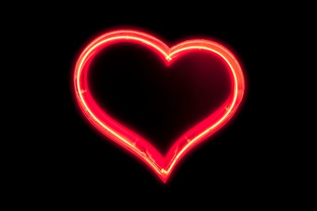 Red heart Neon light