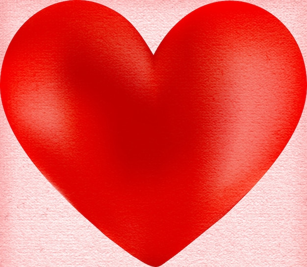 Photo red heart on pink background