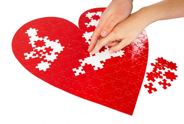 Red heart puzzles