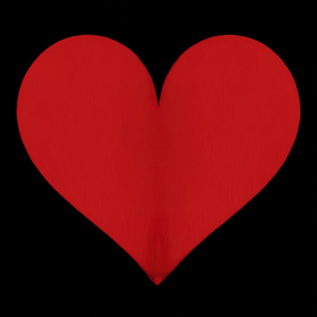 Foto forma di cuore rosso su sfondo nero