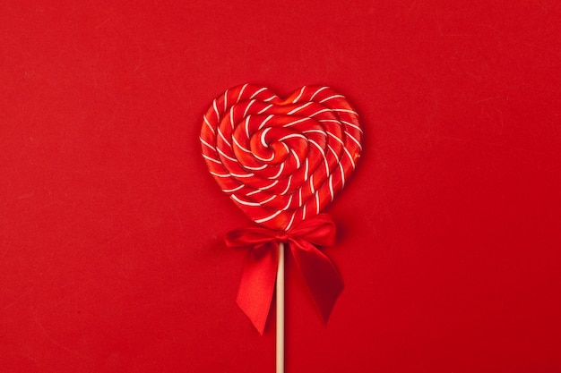 red heart-shaped lollipop