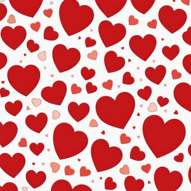 Photo red heart shapes on white background