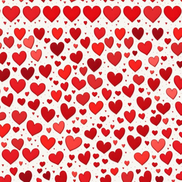 Red heart shapes on white background