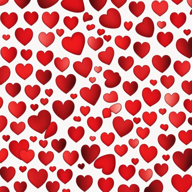 Red heart shapes on white background