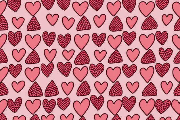 Photo red hearts abstract background happy valentines day hearts bokeh love pattern ai generated