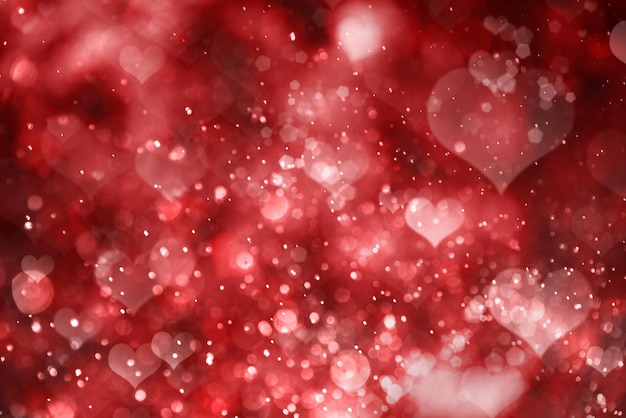 Red hearts background valentine day