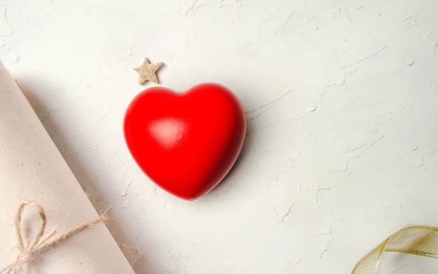 red hearts on a modern white background