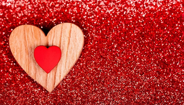 Red hearts on a red background with a red background