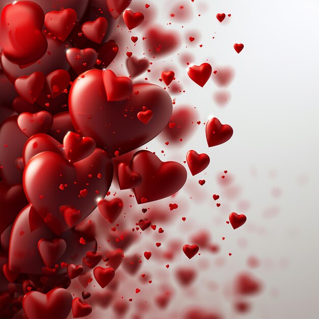 A red hearts texture on a red hearts background