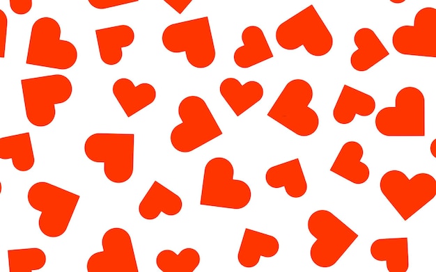 Photo red hearts on a white background