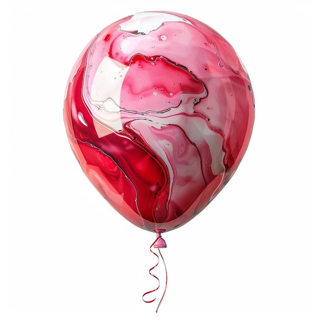 Foto palloncino rosso all'elio palloncino di compleanno che vola per feste e celebrazioni isolato su sfondo trasparente a quadri illustrazione vettoriale per il tuo design e la tua attività