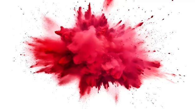 Red holi paint festival explosion Generative ai design concept