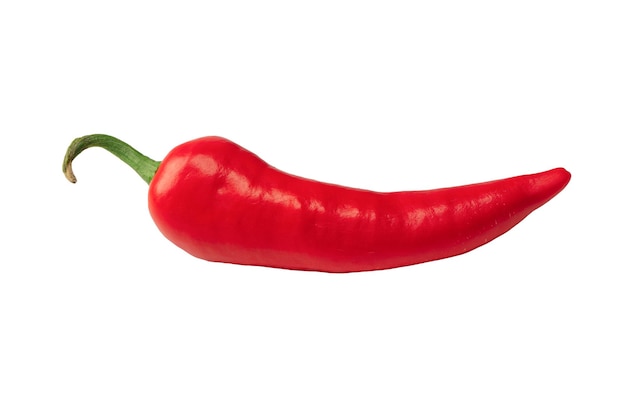 Red hot chili peper geïsoleerd op een witte achtergrond