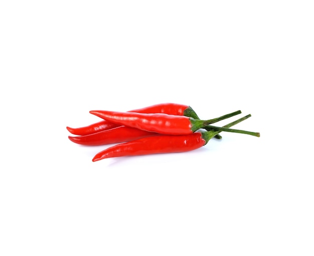 Red hot chili peper geïsoleerd op wit