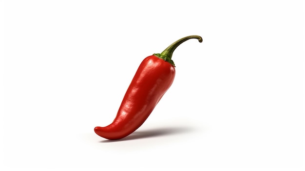 Red Hot Chili Pepper geïsoleerd op een witte achtergrond gemaakt door generatieve AI