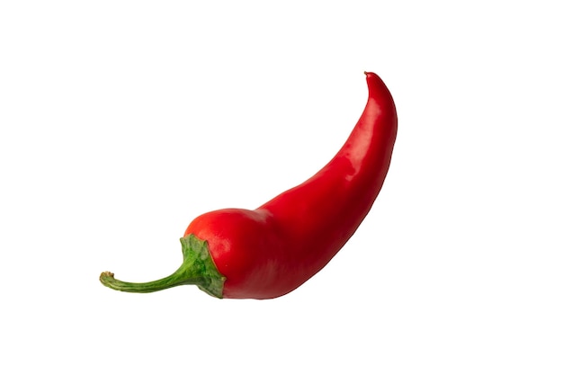 Red hot chili pepper isolated on a white background