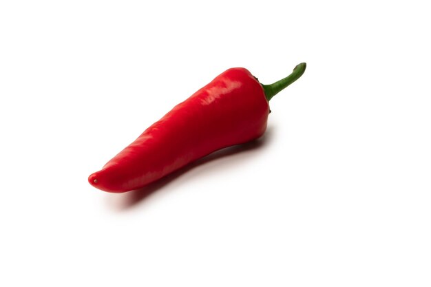 Red hot chili pepper isolated on a white background